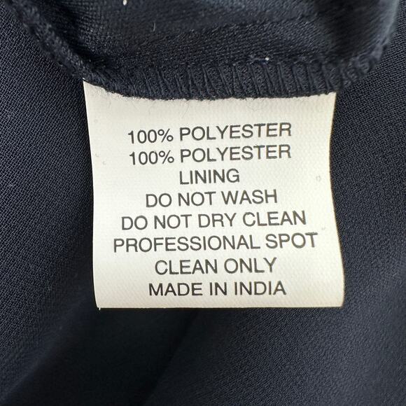 Mac Duggal Navy Blue Maxi Chiffon Sleeveless Plus Size Formal Gown Womens 14W - Picture 10 of 11